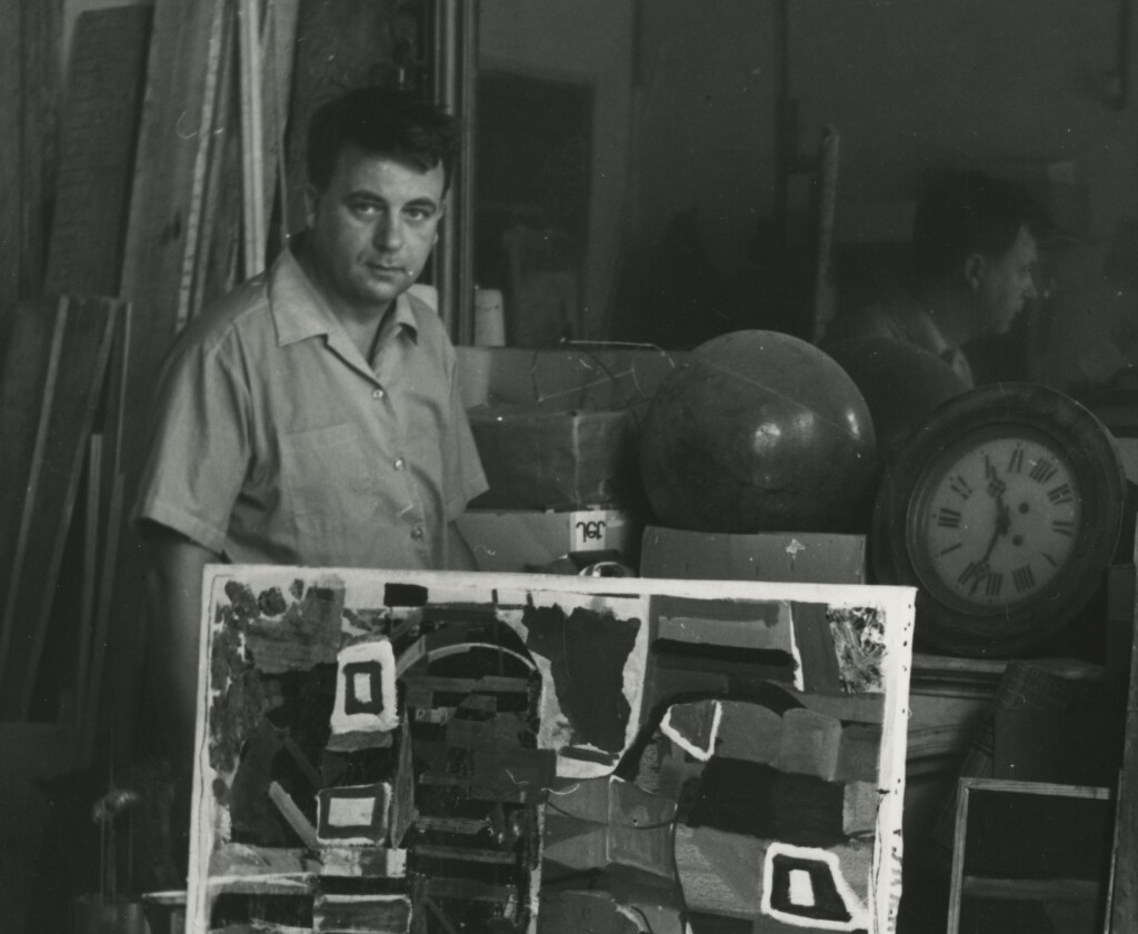 Konok Tamás párizsi műtermében 1967-ben (ltsz.: XJM.KA.7104-88)
