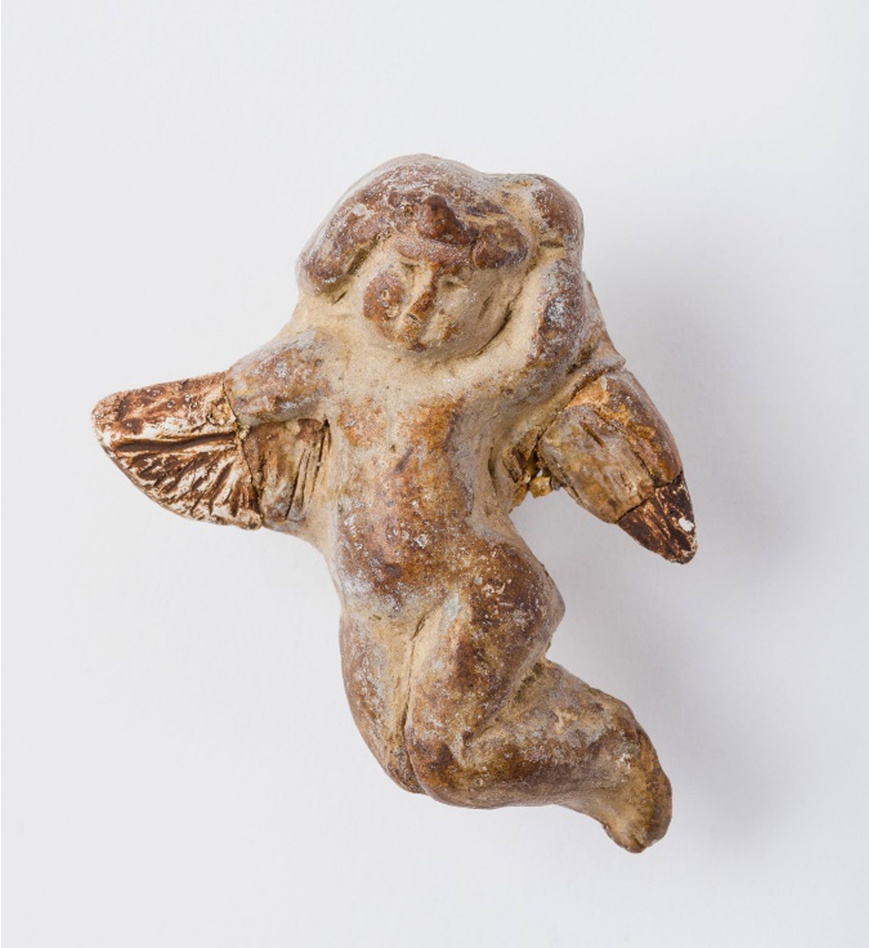 Módli (angyal); gipsz, öntött; 6×5 cm; ltsz.: XJM.N. 64.1.76.